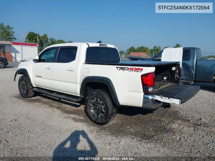 5TFCZ5AN0KX172064 2019 Toyota Tacoma Trd Off Road