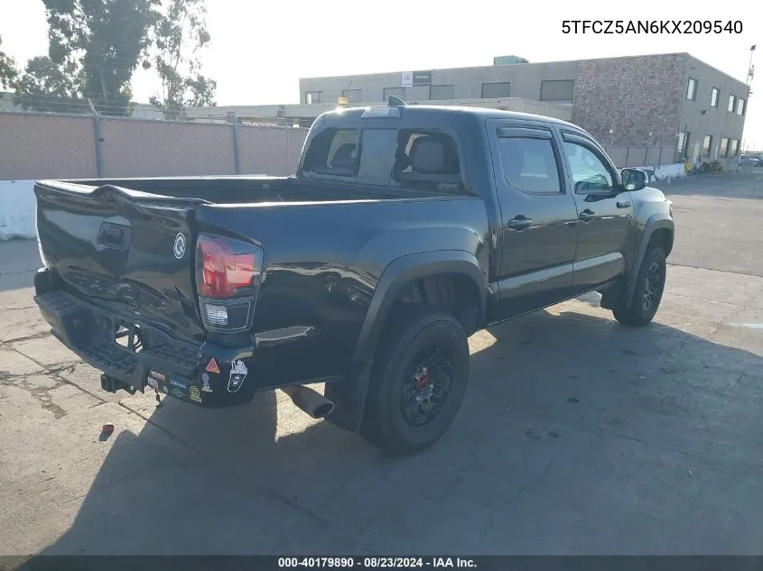 5TFCZ5AN6KX209540 2019 Toyota Tacoma Trd Pro