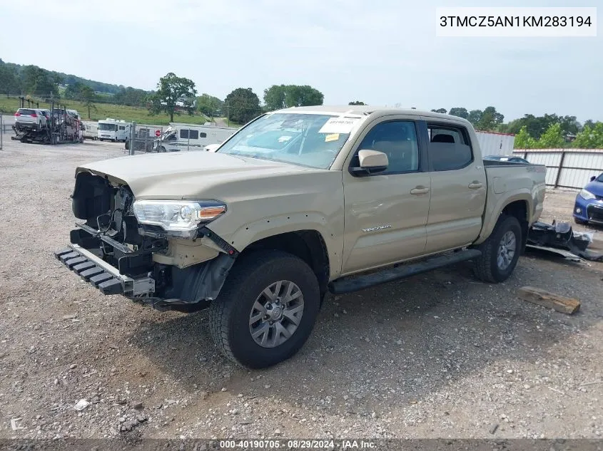 2019 Toyota Tacoma Sr5 V6 VIN: 3TMCZ5AN1KM283194 Lot: 40190705