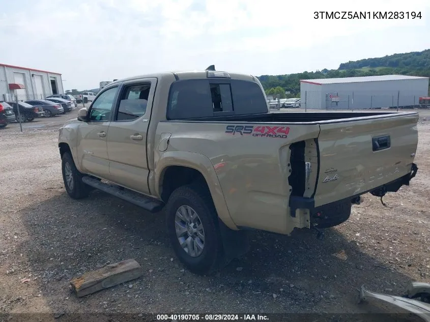 3TMCZ5AN1KM283194 2019 Toyota Tacoma Sr5 V6