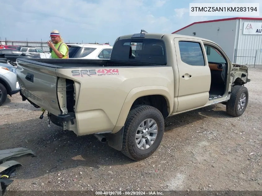 2019 Toyota Tacoma Sr5 V6 VIN: 3TMCZ5AN1KM283194 Lot: 40190705