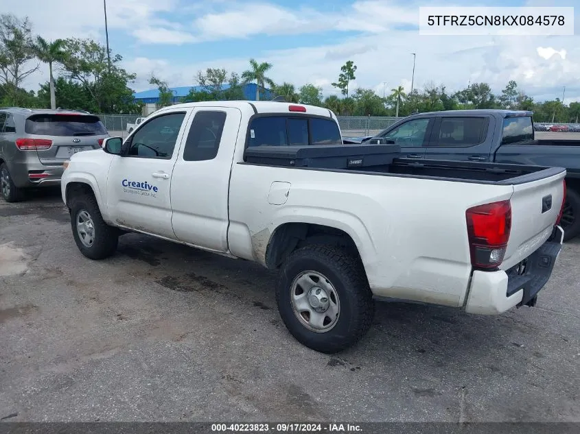 2019 Toyota Tacoma Sr V6 VIN: 5TFRZ5CN8KX084578 Lot: 40223823