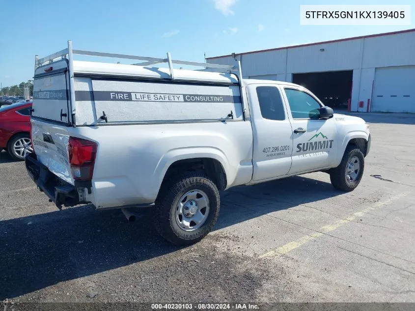 5TFRX5GN1KX139405 2019 Toyota Tacoma Sr