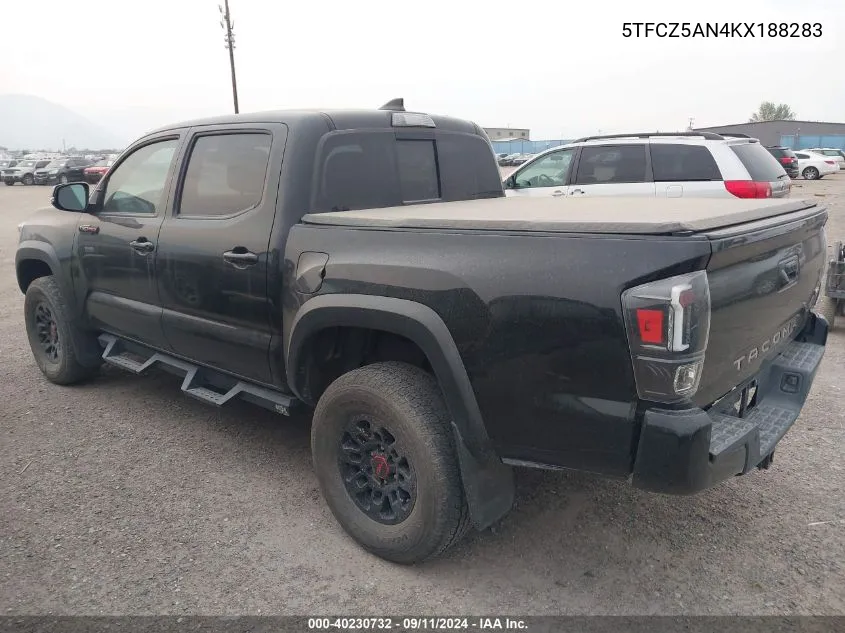 2019 Toyota Tacoma Trd Sport VIN: 5TFCZ5AN4KX188283 Lot: 40230732