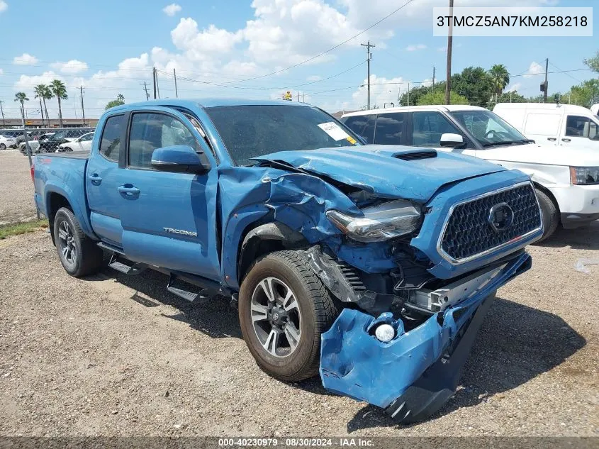 2019 Toyota Tacoma Trd Sport VIN: 3TMCZ5AN7KM258218 Lot: 40230979