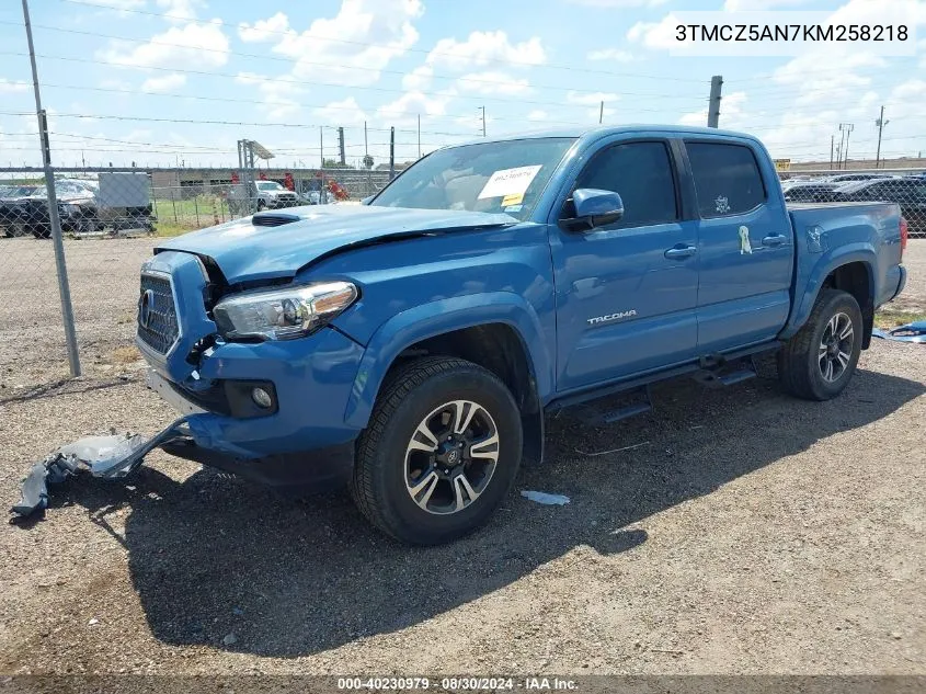 2019 Toyota Tacoma Trd Sport VIN: 3TMCZ5AN7KM258218 Lot: 40230979