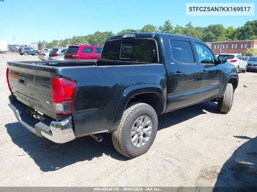 2019 Toyota Tacoma Sr5 V6 VIN: 5TFCZ5AN7KX169517 Lot: 40248135