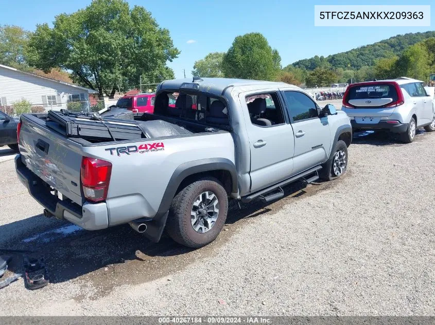 2019 Toyota Tacoma Trd Off Road VIN: 5TFCZ5ANXKX209363 Lot: 40267184