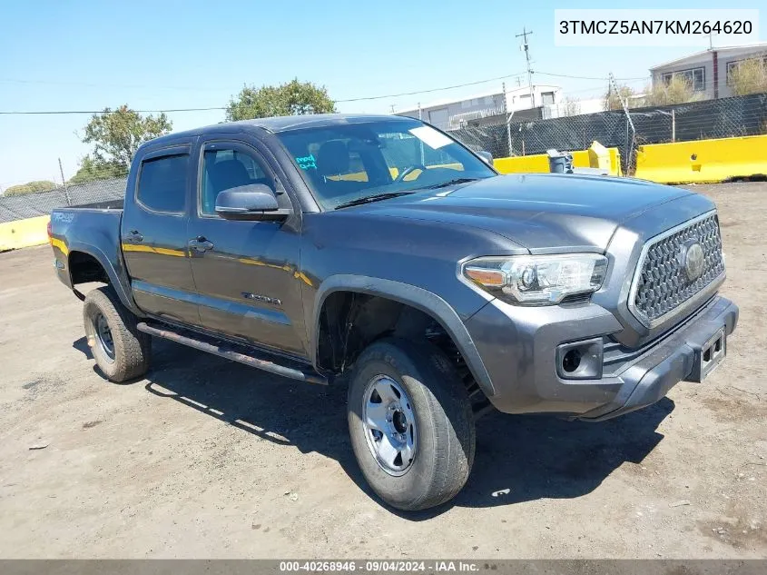 2019 Toyota Tacoma Trd Off Road VIN: 3TMCZ5AN7KM264620 Lot: 40268946