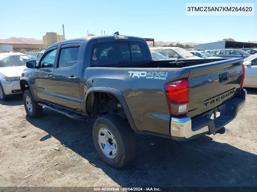 2019 Toyota Tacoma Trd Off Road VIN: 3TMCZ5AN7KM264620 Lot: 40268946