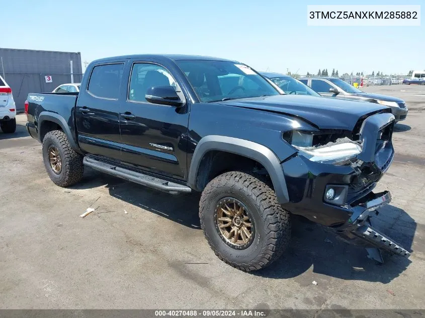 2019 Toyota Tacoma Double Cab/Sr/Sr5/Trd Sport/Trd Off Road/Trd Pro VIN: 3TMCZ5ANXKM285882 Lot: 40270488