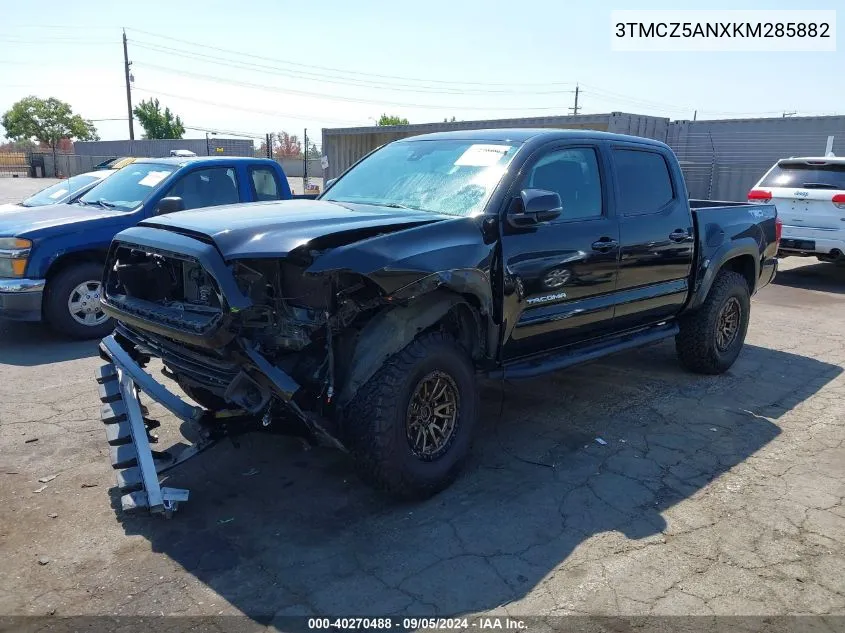 2019 Toyota Tacoma Double Cab/Sr/Sr5/Trd Sport/Trd Off Road/Trd Pro VIN: 3TMCZ5ANXKM285882 Lot: 40270488