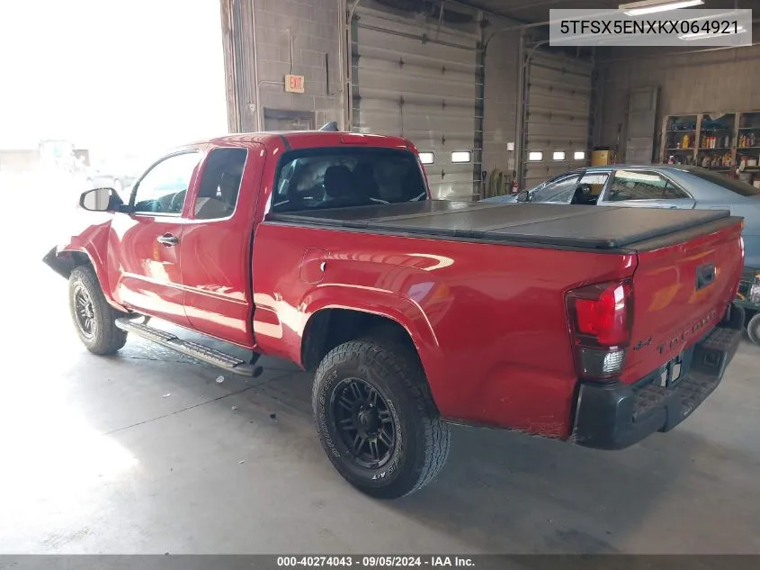 5TFSX5ENXKX064921 2019 Toyota Tacoma Access Cab/Sr/Sr5