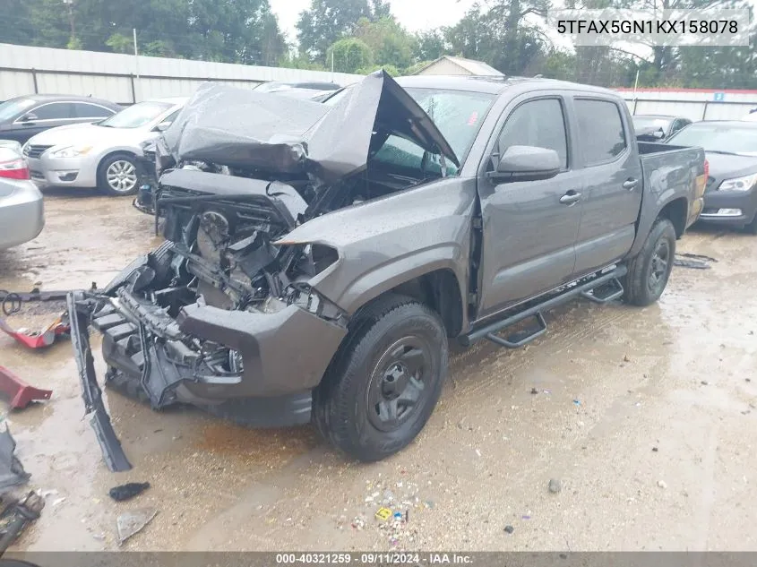 2019 Toyota Tacoma Sr VIN: 5TFAX5GN1KX158078 Lot: 40321259