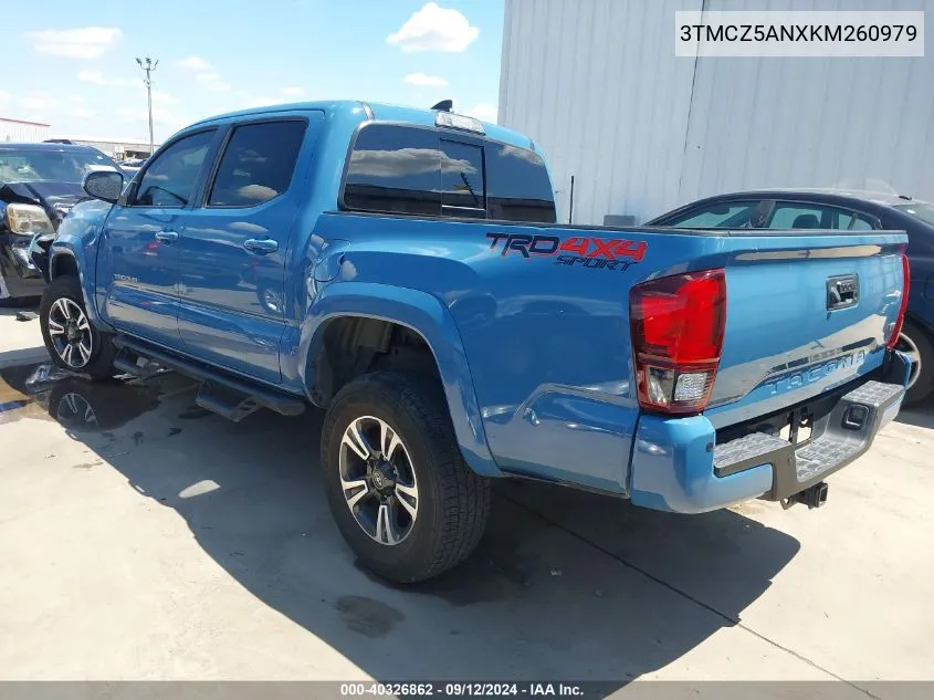 2019 Toyota Tacoma Trd Sport VIN: 3TMCZ5ANXKM260979 Lot: 40326862