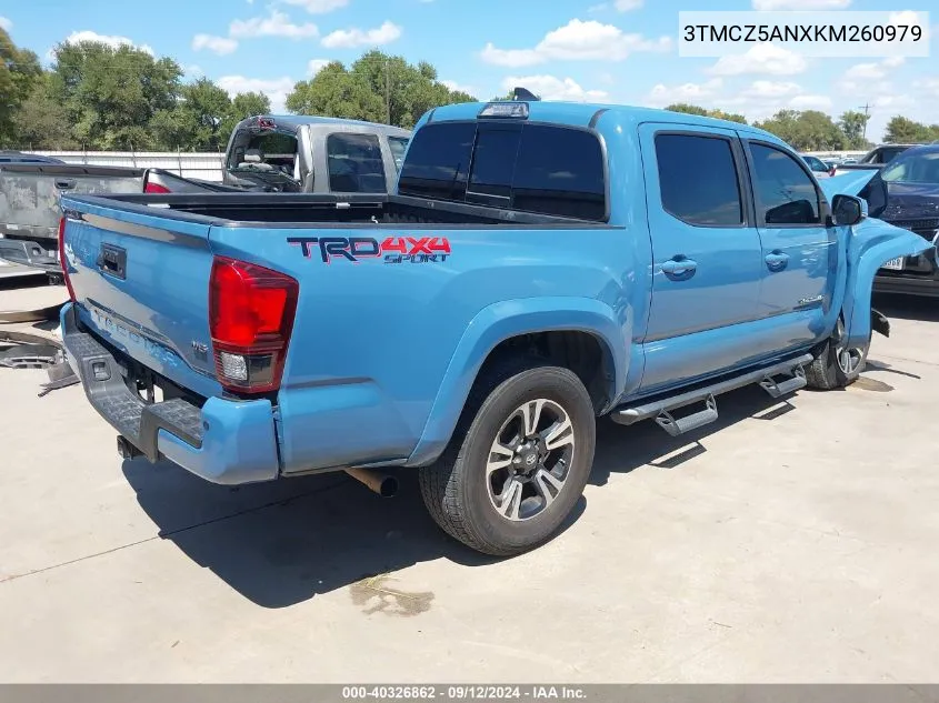 2019 Toyota Tacoma Trd Sport VIN: 3TMCZ5ANXKM260979 Lot: 40326862