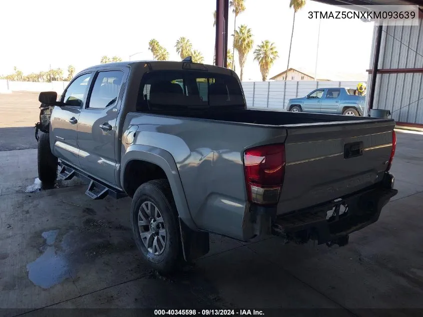 2019 Toyota Tacoma Double Cab/Sr5/Trd Sport/Trd Off Road VIN: 3TMAZ5CNXKM093639 Lot: 40345598