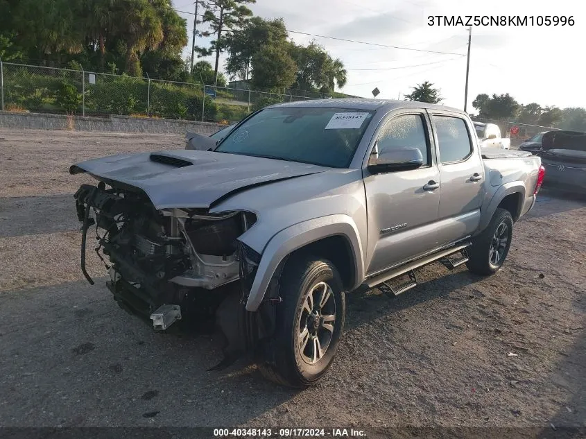 2019 Toyota Tacoma Trd Sport VIN: 3TMAZ5CN8KM105996 Lot: 40348143