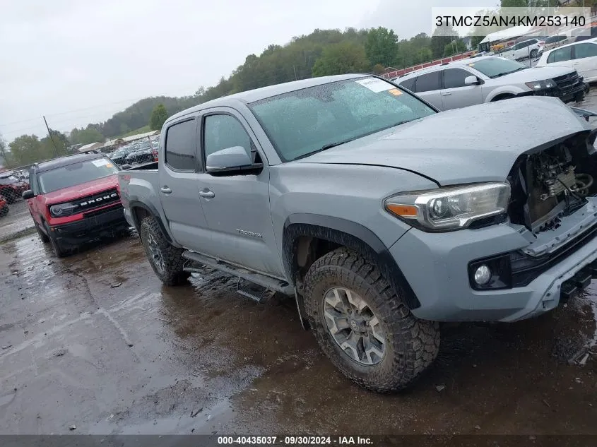 2019 Toyota Tacoma Trd Off Road VIN: 3TMCZ5AN4KM253140 Lot: 40435037