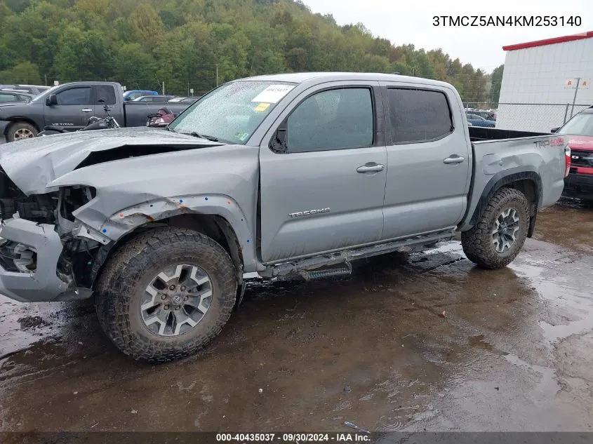 2019 Toyota Tacoma Trd Off Road VIN: 3TMCZ5AN4KM253140 Lot: 40435037