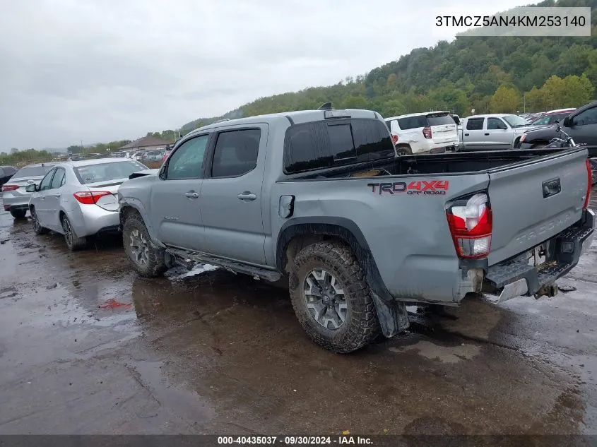 2019 Toyota Tacoma Trd Off Road VIN: 3TMCZ5AN4KM253140 Lot: 40435037