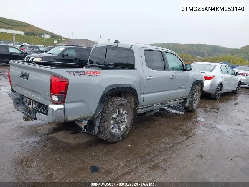 2019 Toyota Tacoma Trd Off Road VIN: 3TMCZ5AN4KM253140 Lot: 40435037