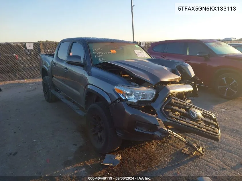 5TFAX5GN6KX133113 2019 Toyota Tacoma Double Cab/Sr/Sr5