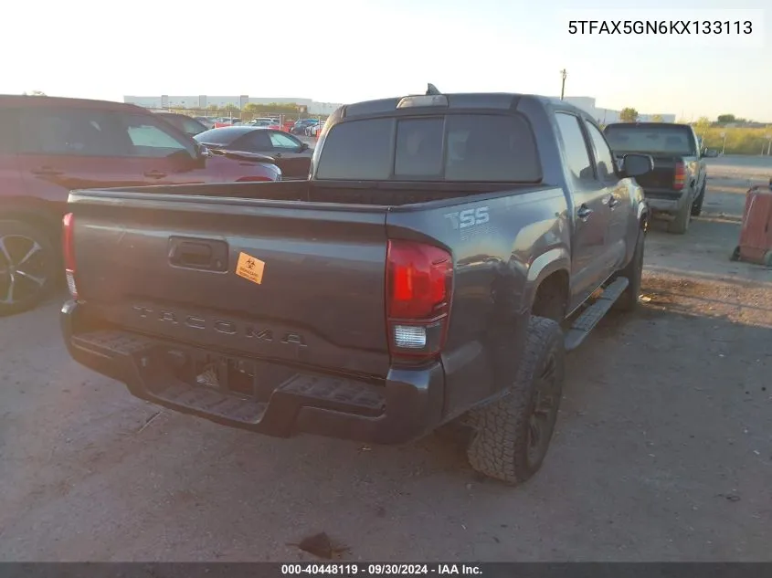 5TFAX5GN6KX133113 2019 Toyota Tacoma Double Cab/Sr/Sr5