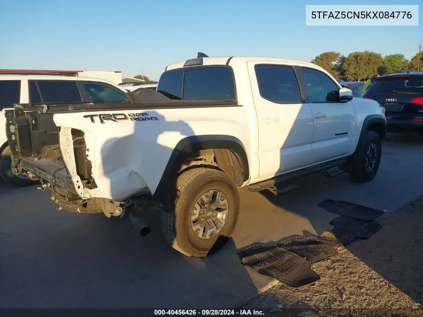 2019 Toyota Tacoma Double Cab/Sr5/Trd Sport/ VIN: 5TFAZ5CN5KX084776 Lot: 40456426