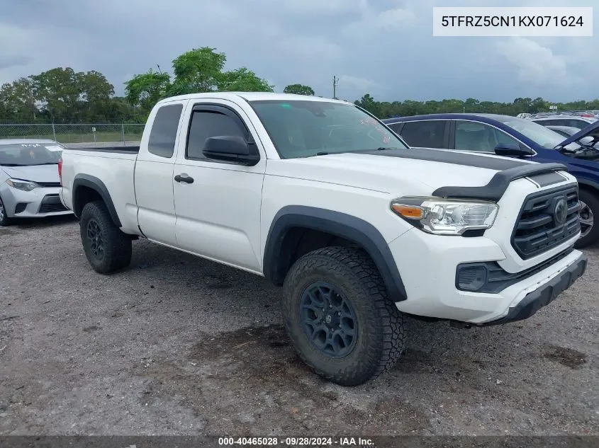 5TFRZ5CN1KX071624 2019 Toyota Tacoma Access Cab/Sr/Sr5