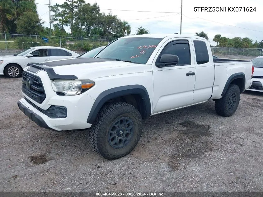 2019 Toyota Tacoma Access Cab/Sr/Sr5 VIN: 5TFRZ5CN1KX071624 Lot: 40465028