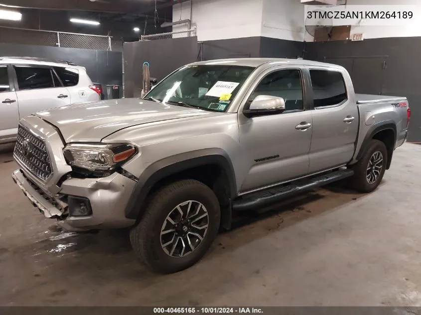 2019 Toyota Tacoma Trd Off Road VIN: 3TMCZ5AN1KM264189 Lot: 40465165