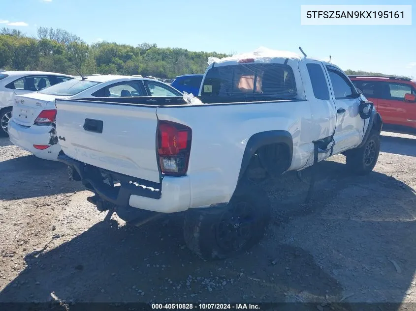 2019 Toyota Tacoma Sr V6 VIN: 5TFSZ5AN9KX195161 Lot: 40510828