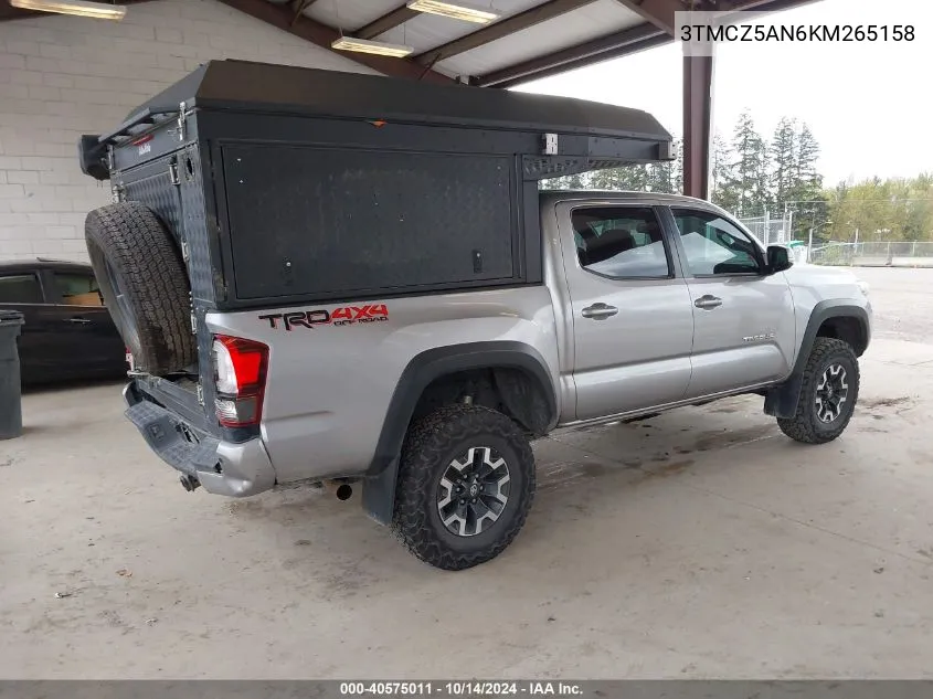 2019 Toyota Tacoma Trd Off Road VIN: 3TMCZ5AN6KM265158 Lot: 40575011