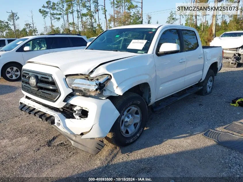 2019 Toyota Tacoma Sr V6 VIN: 3TMCZ5AN5KM251073 Lot: 40593500