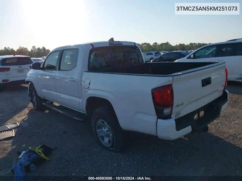 2019 Toyota Tacoma Sr V6 VIN: 3TMCZ5AN5KM251073 Lot: 40593500