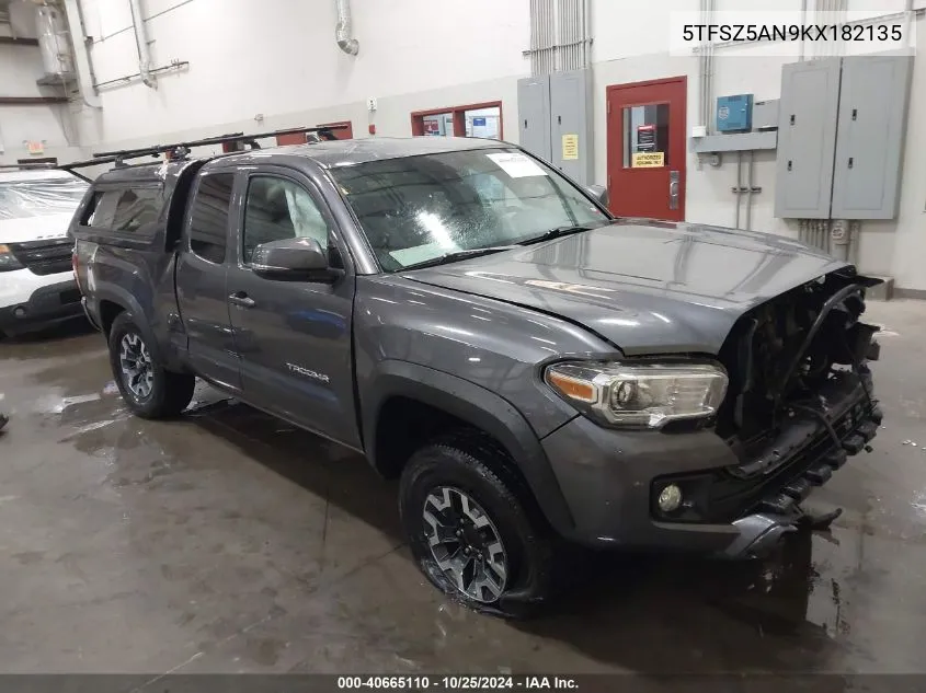 2019 Toyota Tacoma Trd Off Road VIN: 5TFSZ5AN9KX182135 Lot: 40665110