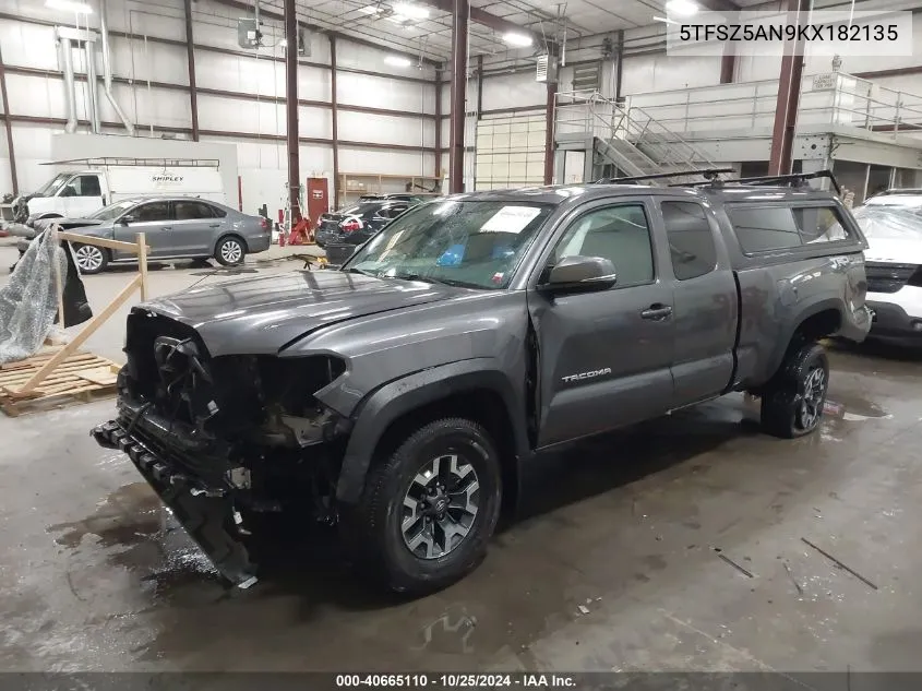 2019 Toyota Tacoma Trd Off Road VIN: 5TFSZ5AN9KX182135 Lot: 40665110