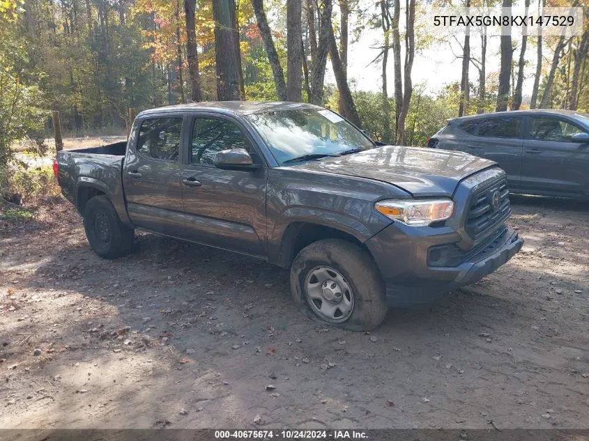 2019 Toyota Tacoma Sr VIN: 5TFAX5GN8KX147529 Lot: 40675674