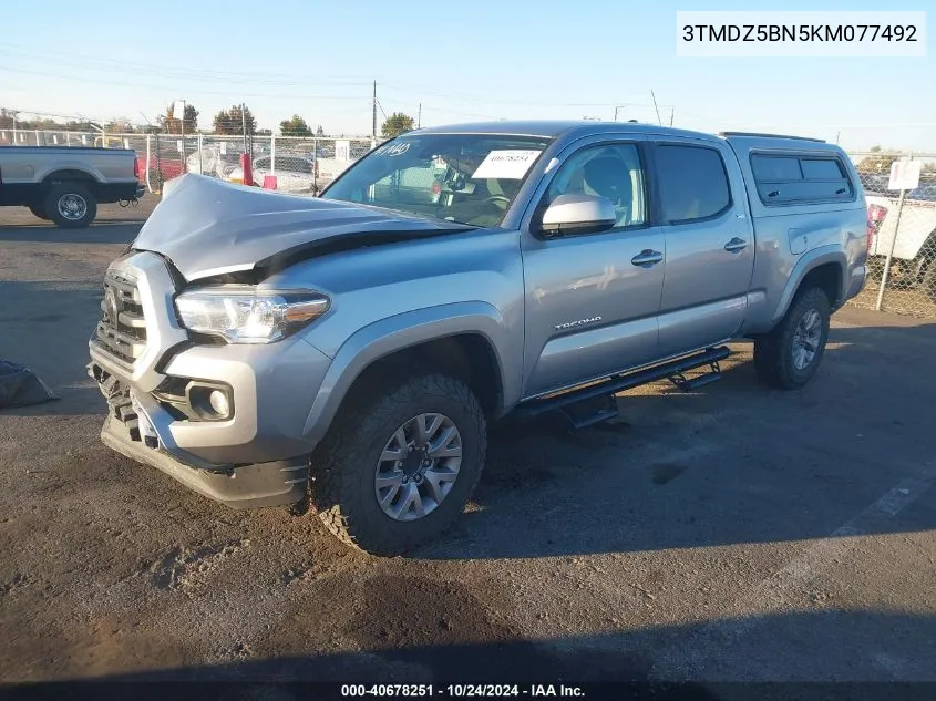 3TMDZ5BN5KM077492 2019 Toyota Tacoma Double Cab/Sr5/Trd Sport/