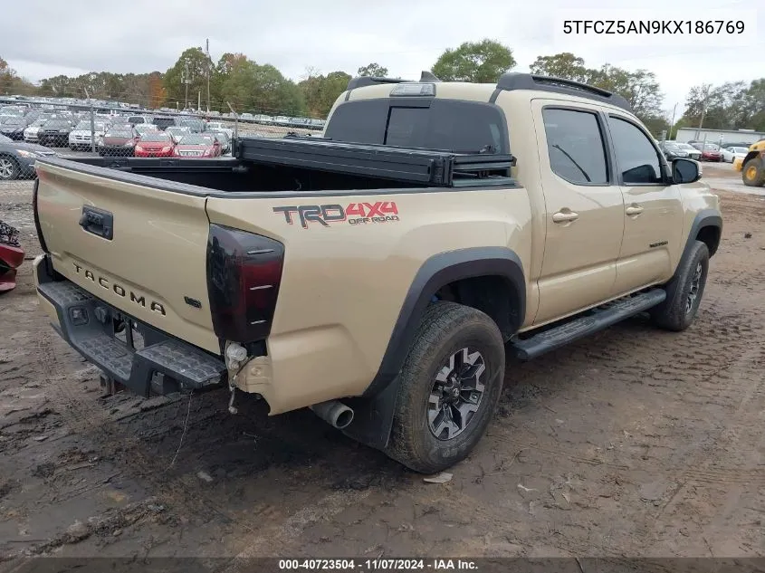 2019 Toyota Tacoma Trd Off Road VIN: 5TFCZ5AN9KX186769 Lot: 40723504