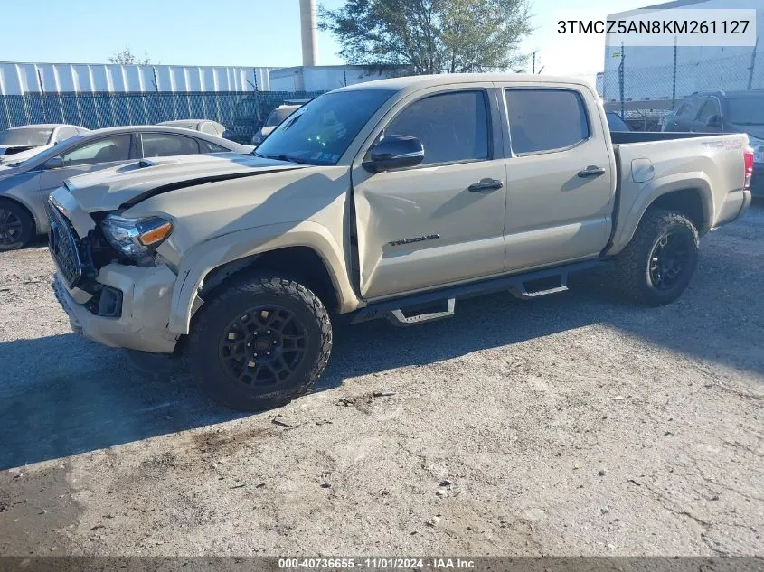 2019 Toyota Tacoma Trd Sport VIN: 3TMCZ5AN8KM261127 Lot: 40736655