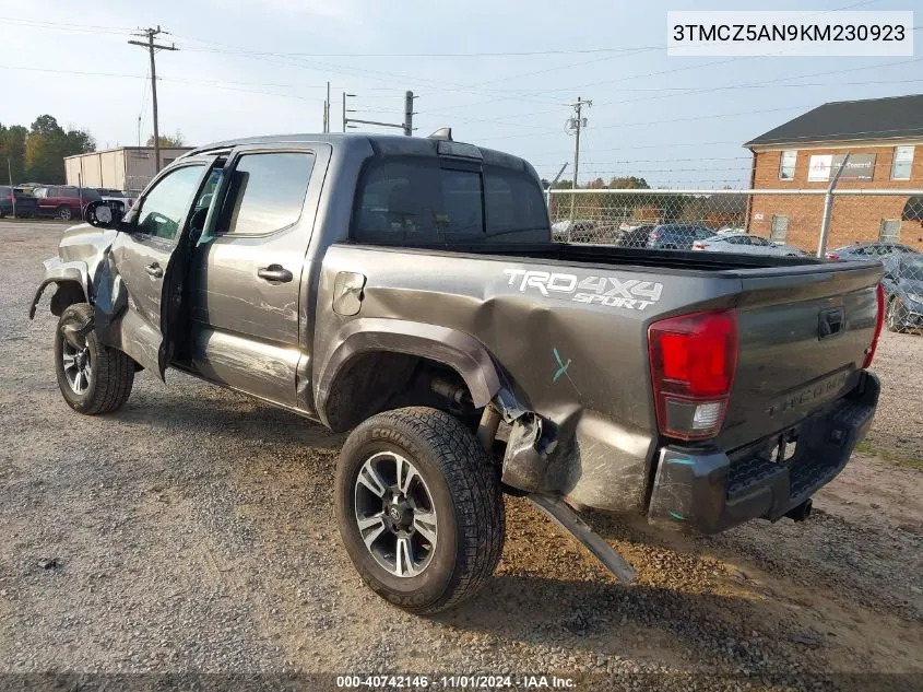 2019 Toyota Tacoma Trd Sport VIN: 3TMCZ5AN9KM230923 Lot: 40742146