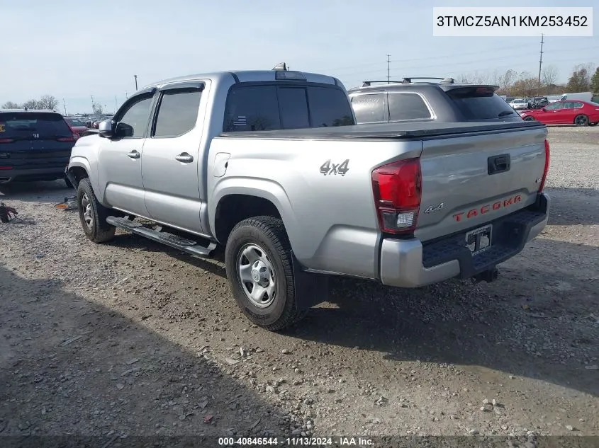 2019 Toyota Tacoma Sr V6 VIN: 3TMCZ5AN1KM253452 Lot: 40846544