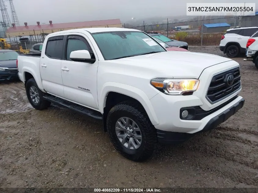 2019 Toyota Tacoma Sr5 V6 VIN: 3TMCZ5AN7KM205504 Lot: 40852209