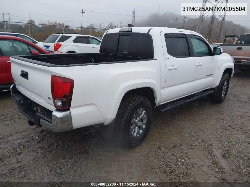 2019 Toyota Tacoma Sr5 V6 VIN: 3TMCZ5AN7KM205504 Lot: 40852209