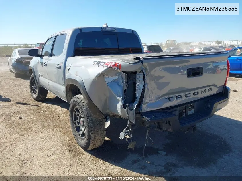 2019 Toyota Tacoma Trd Off Road VIN: 3TMCZ5AN5KM236556 Lot: 40878799