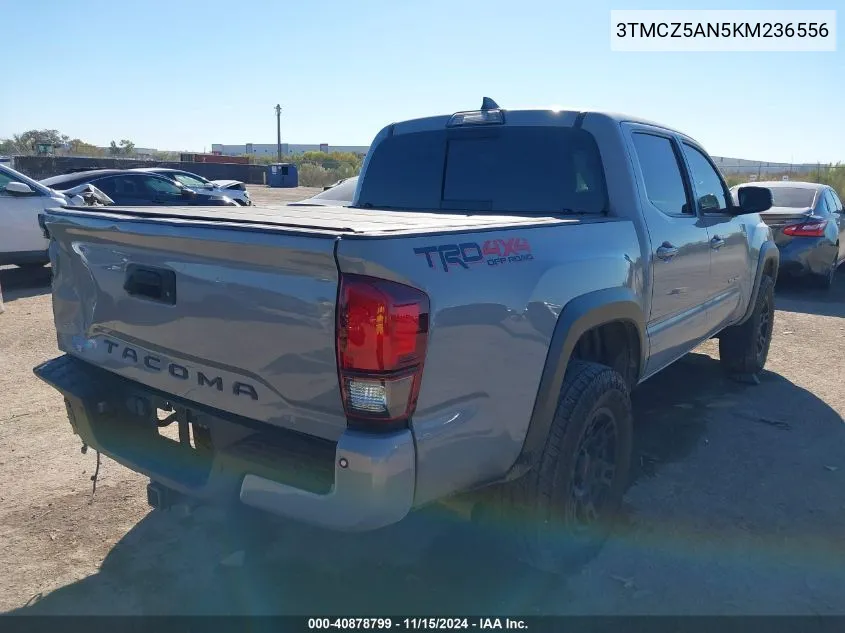 2019 Toyota Tacoma Trd Off Road VIN: 3TMCZ5AN5KM236556 Lot: 40878799