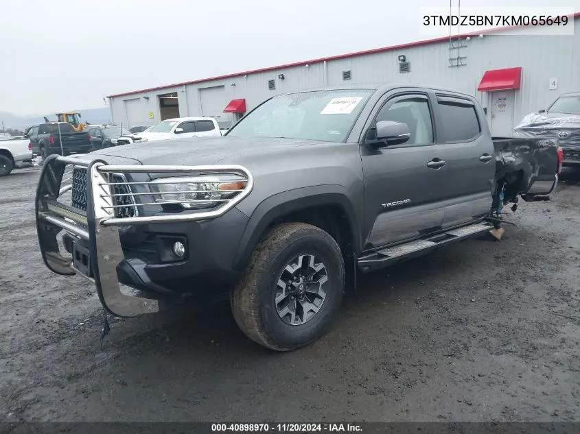 2019 Toyota Tacoma 4Wd Trd Off Road VIN: 3TMDZ5BN7KM065649 Lot: 40898970