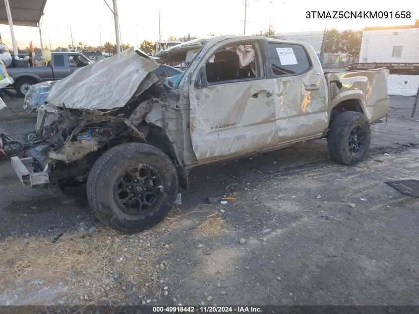 2019 Toyota Tacoma Sr5 V6 VIN: 3TMAZ5CN4KM091658 Lot: 40918442